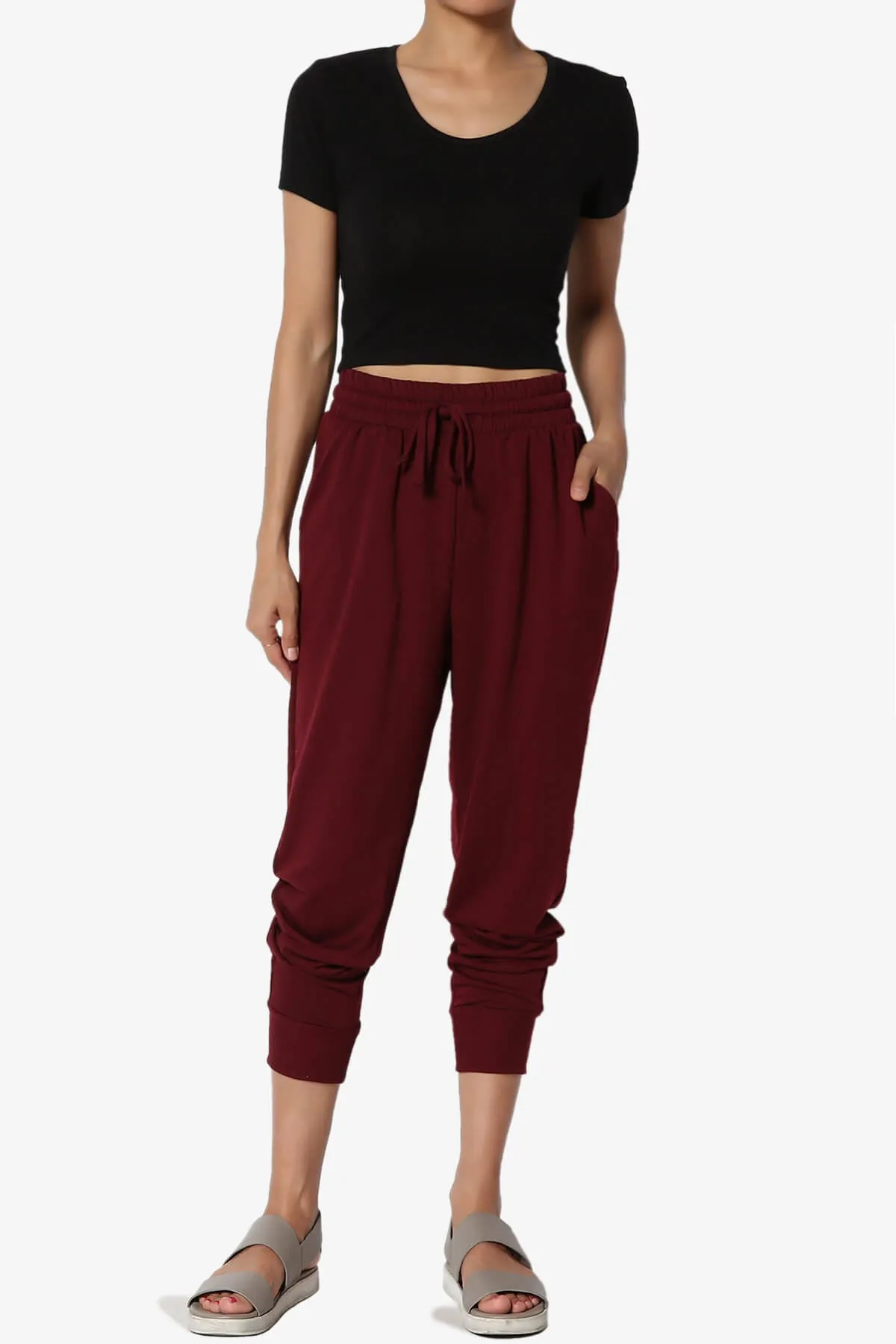 Lanette Drawstring Jersey Jogger Pants PLUS