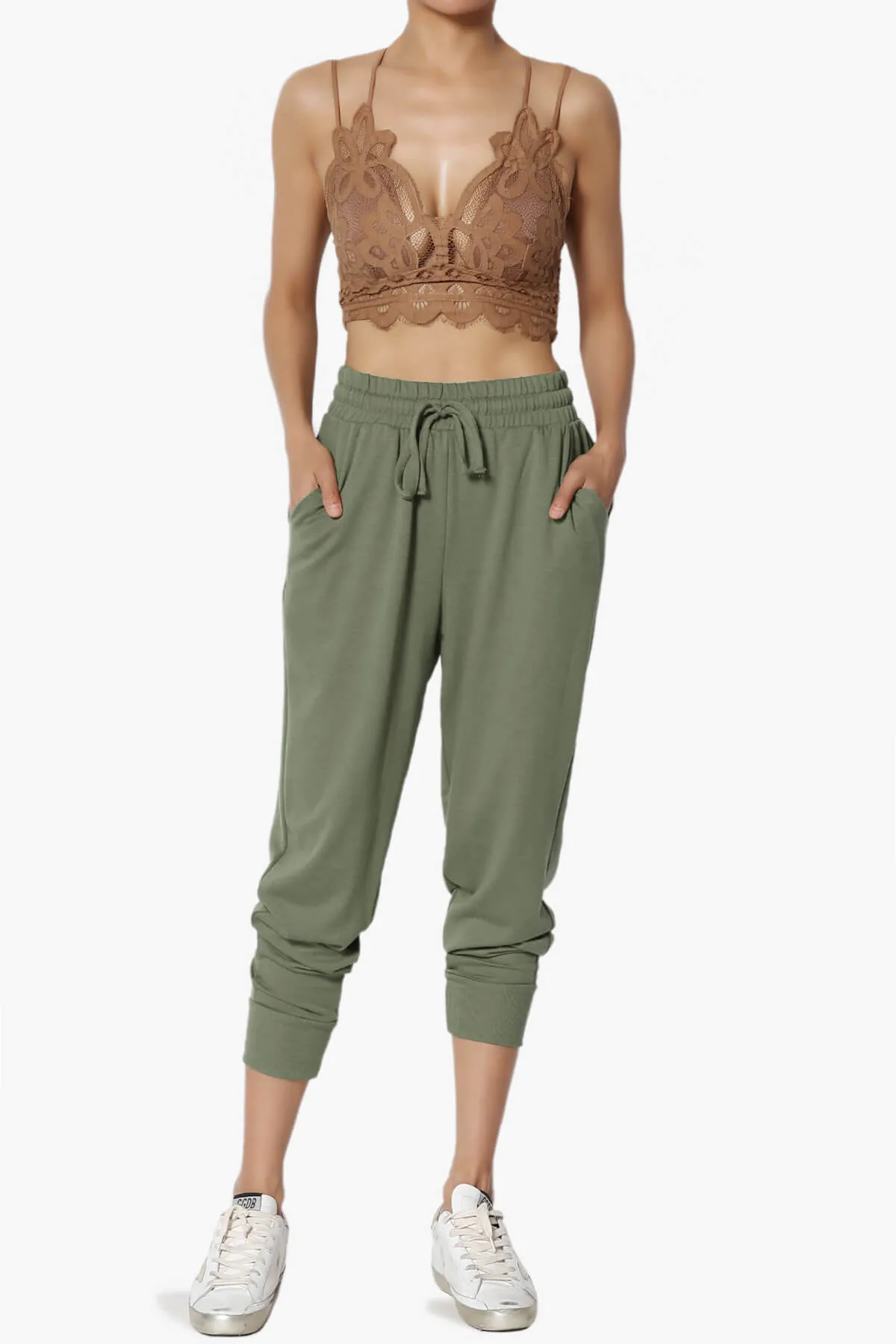 Lanette Drawstring Jersey Jogger Pants PLUS