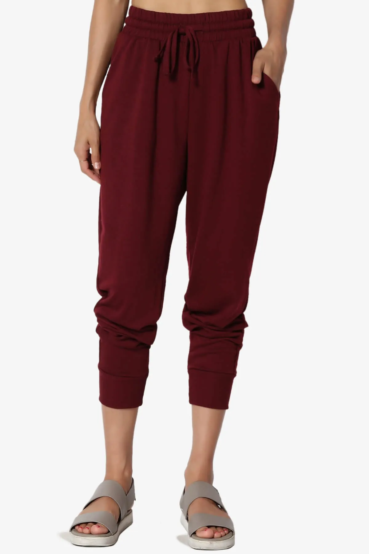 Lanette Drawstring Jersey Jogger Pants PLUS
