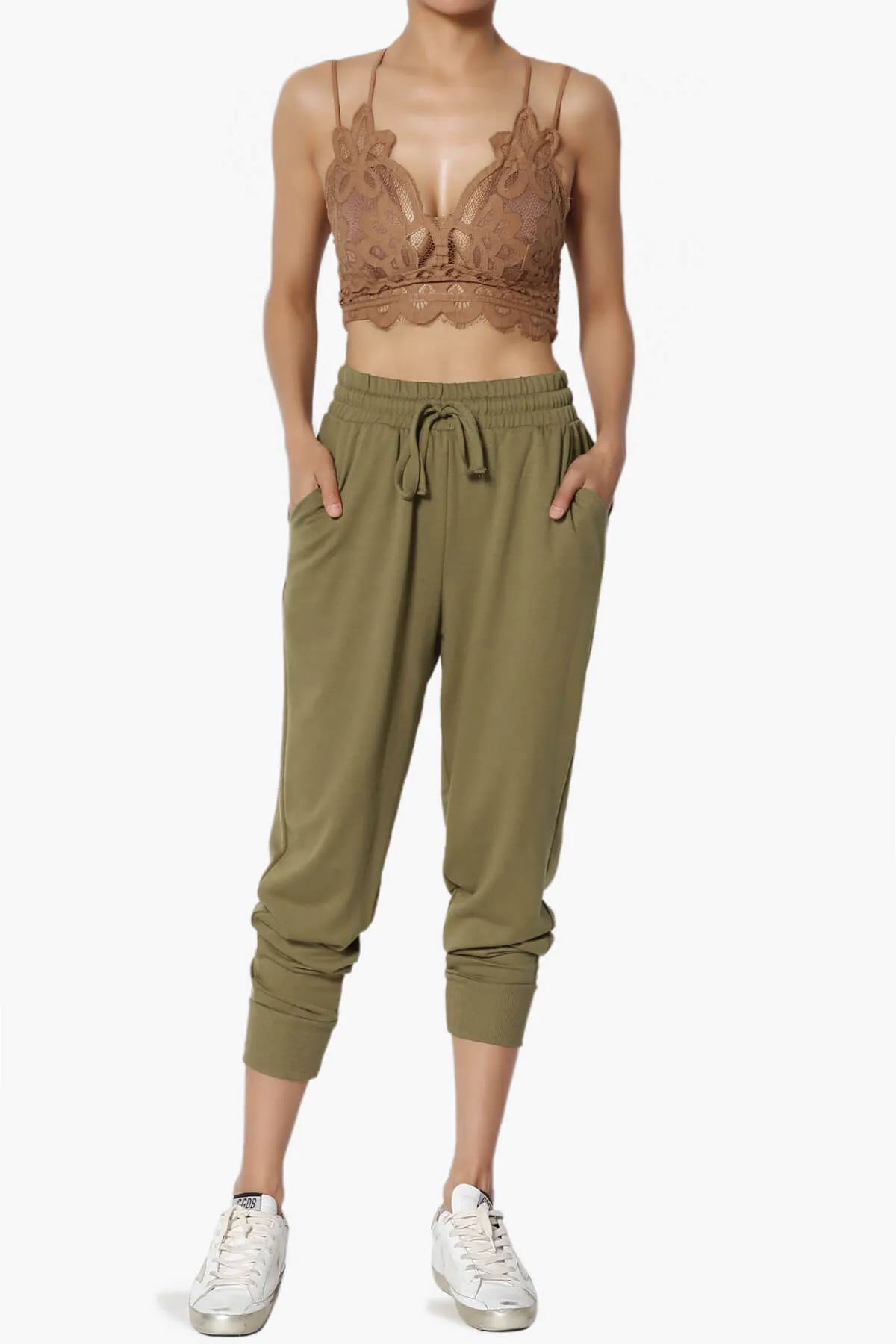 Lanette Drawstring Jersey Jogger Pants PLUS