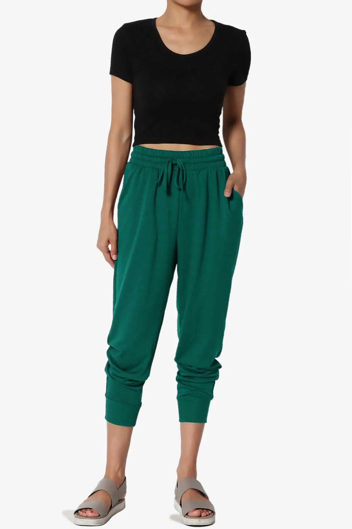Lanette Drawstring Jersey Jogger Pants PLUS