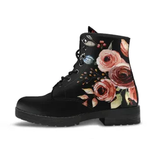 Larisa Rust Flowers Ankle Boots