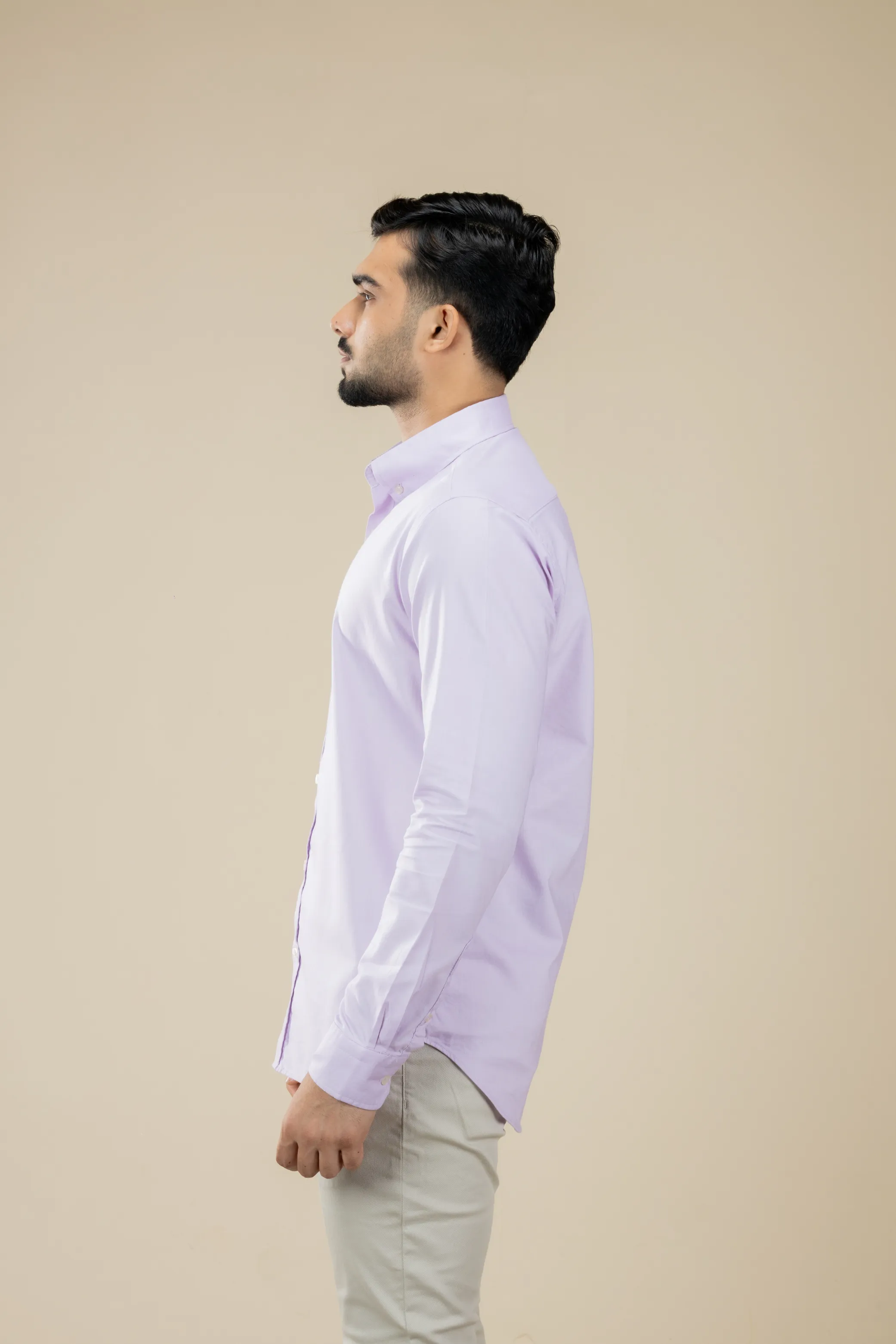 Lavender Washed Oxford Long Sleeve Shirt