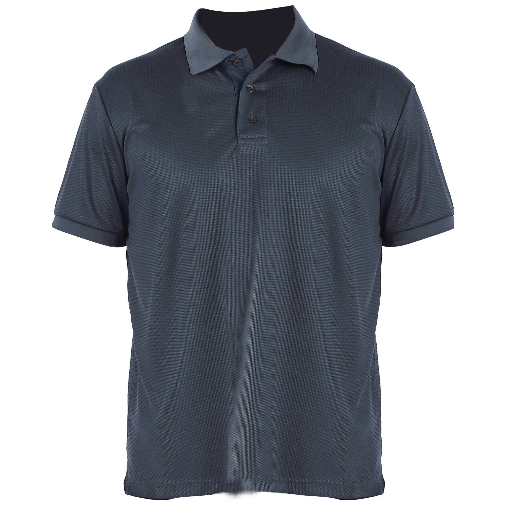 LeeHanTon Men's Short Sleeve Waffit Series Polo Shirt