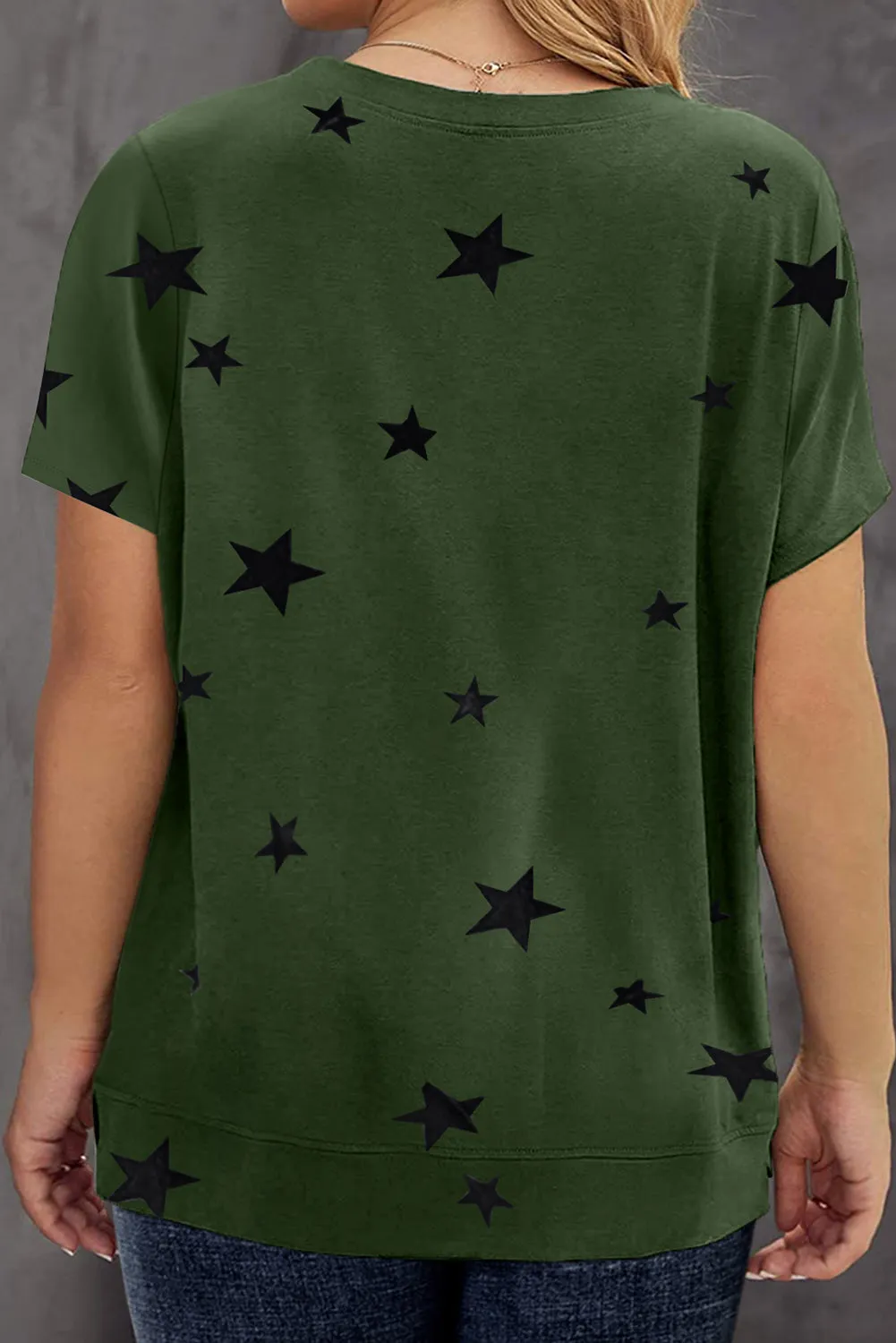 Leopard Lightning Print Crewneck Plus Size T-shirt