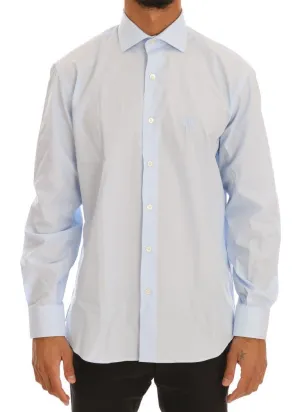Light Blue Cotton Slim Fit Dress Shirt