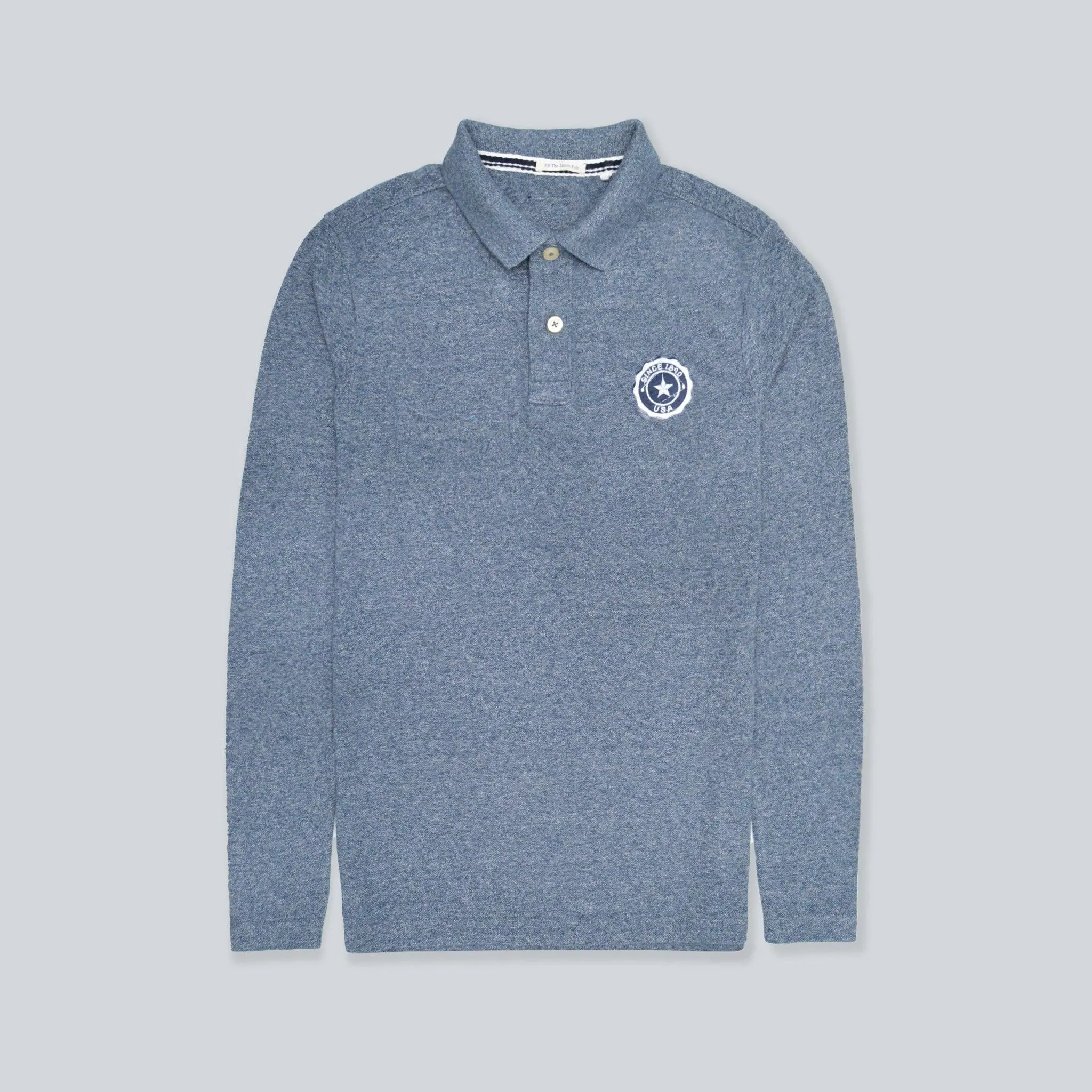 Light Blue Full Sleeve Polo t shirts for men