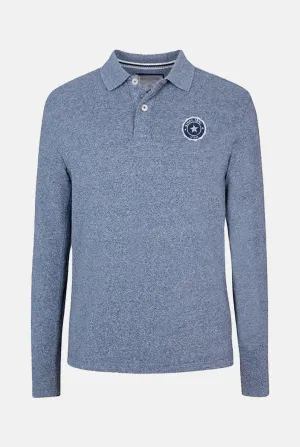 Light Blue Full Sleeve Polo t shirts for men