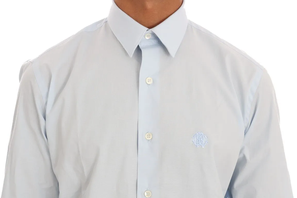Light Blue Stretch Slim Fit Dress Shirt
