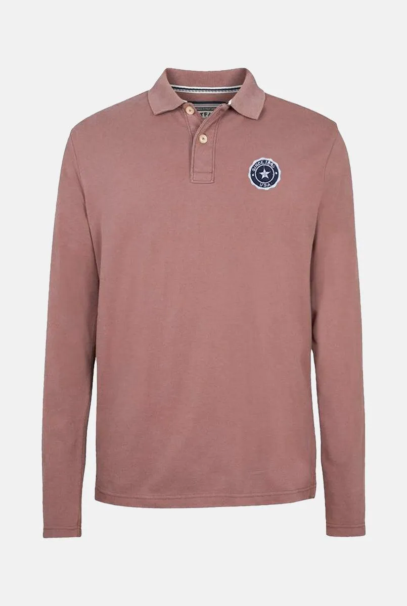 Light Brown Full Sleeve Polo Shirts for Men
