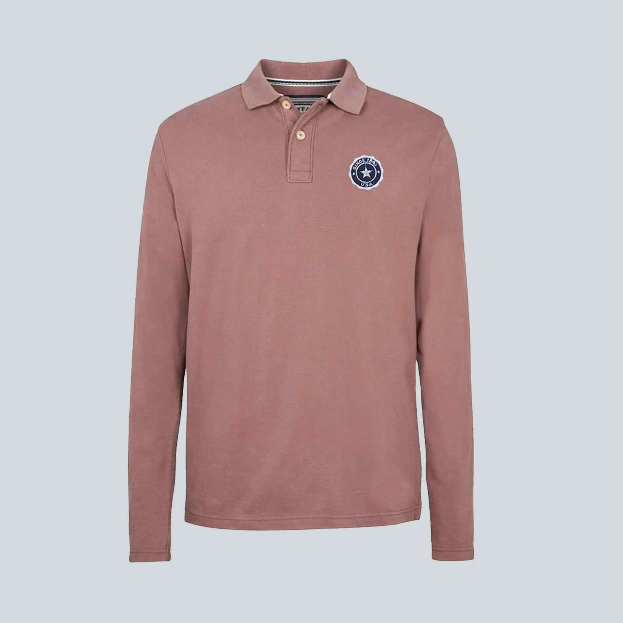 Light Brown Full Sleeve Polo Shirts for Men
