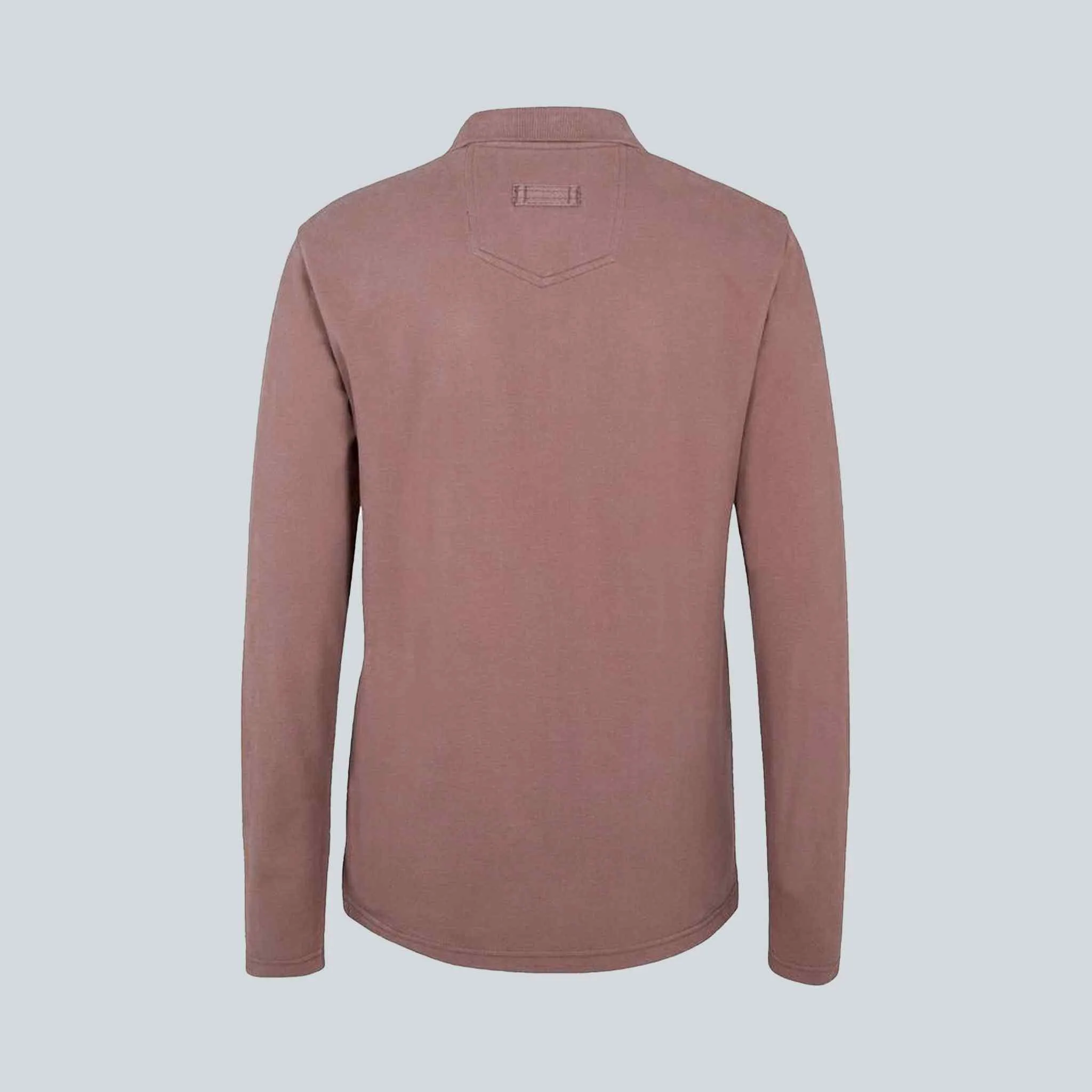 Light Brown Full Sleeve Polo Shirts for Men