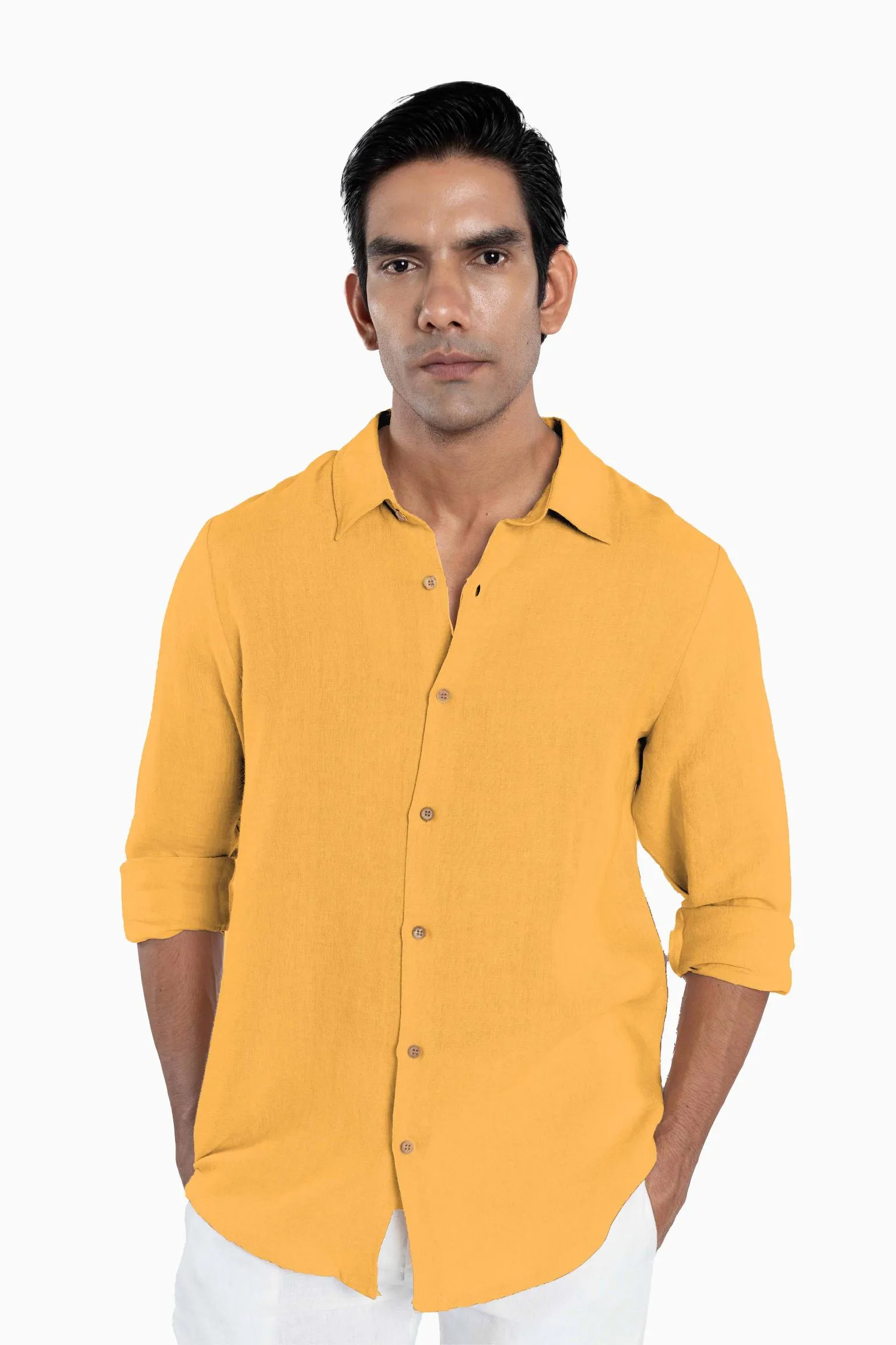 Linen Arlo Shirt-Oatmeal