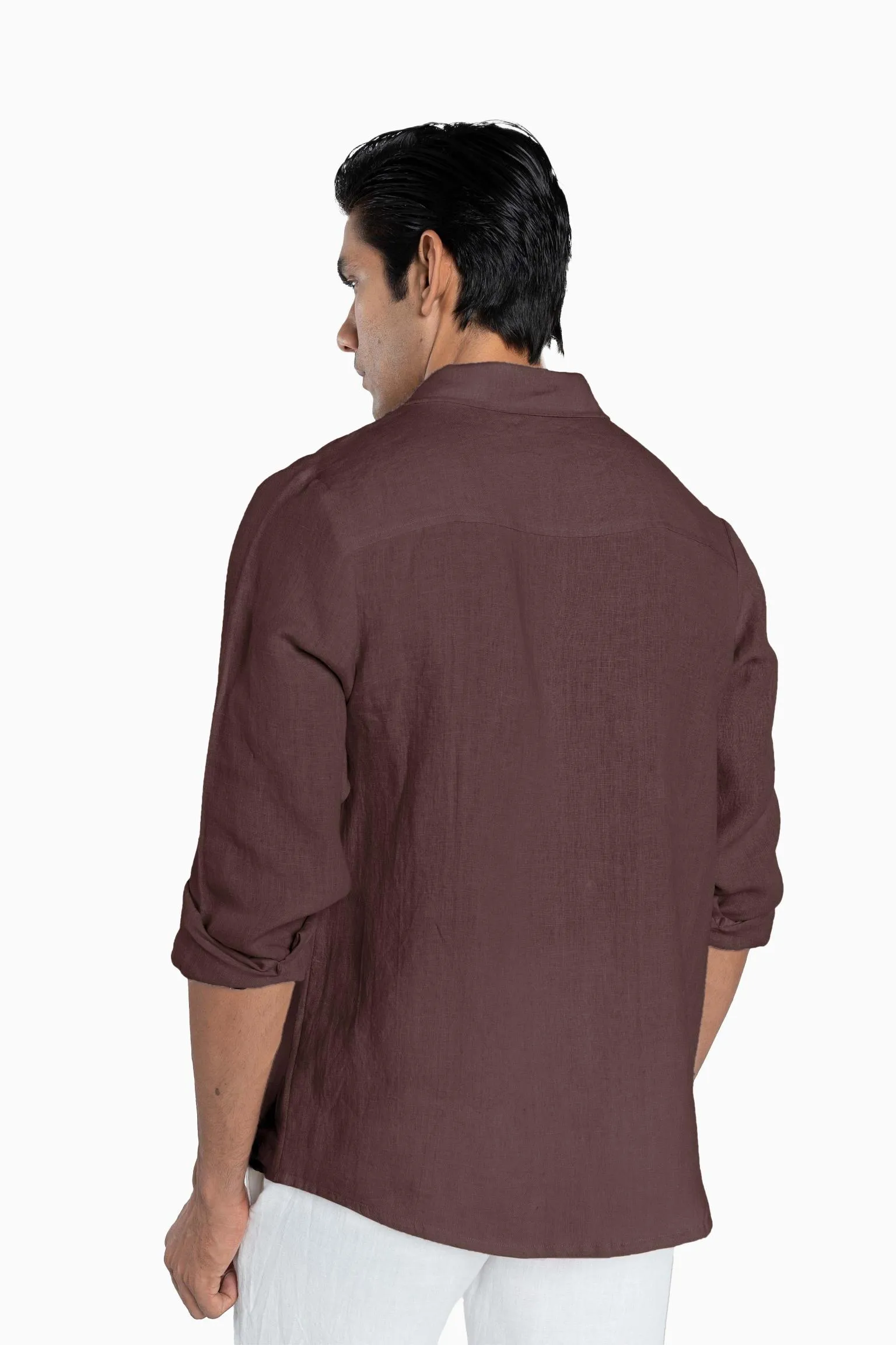Linen Arlo Shirt-Oatmeal