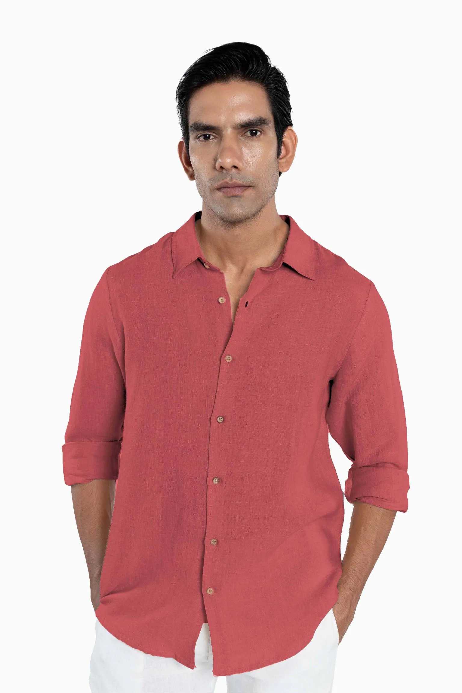 Linen Arlo Shirt-Oatmeal