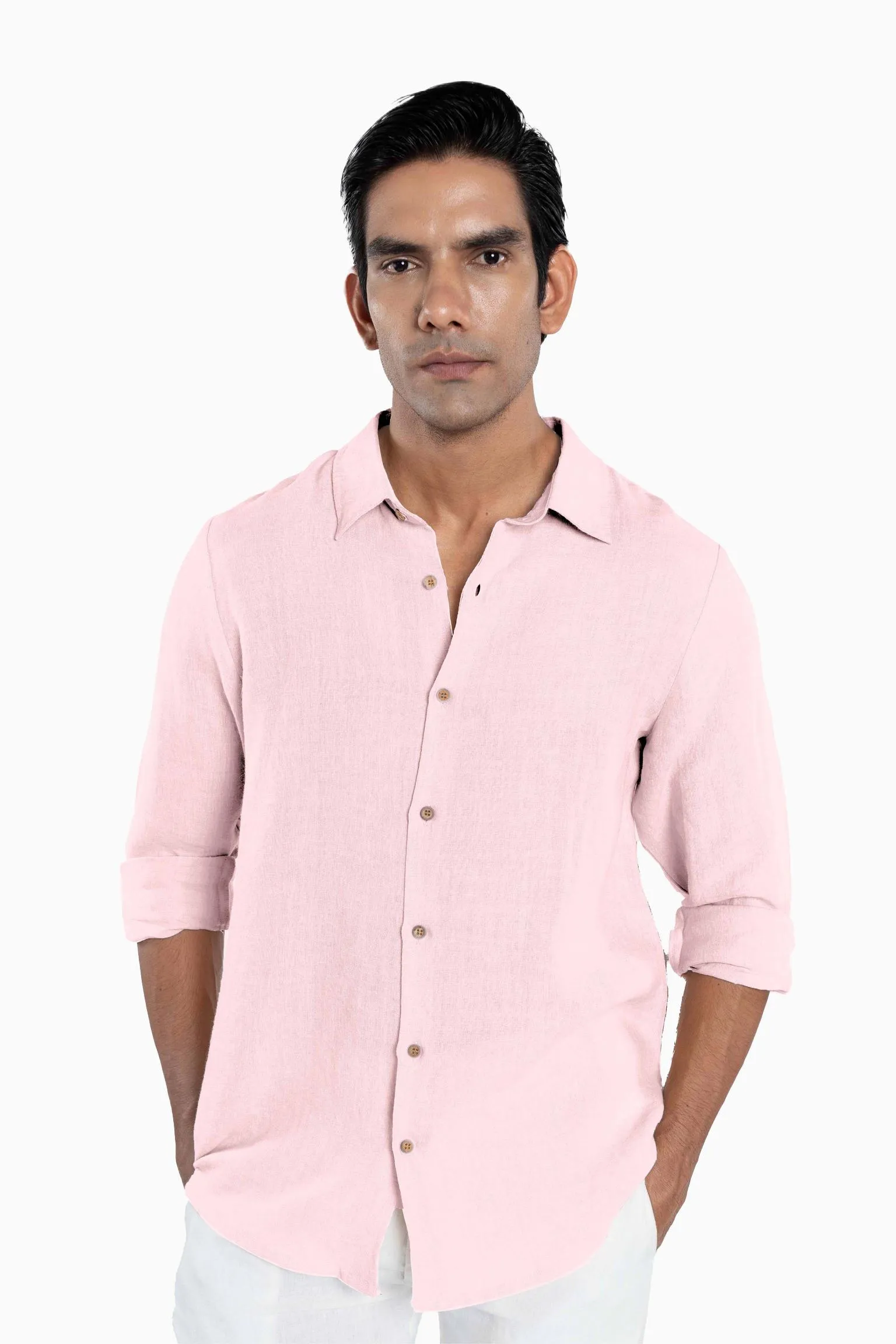 Linen Arlo Shirt-Oatmeal