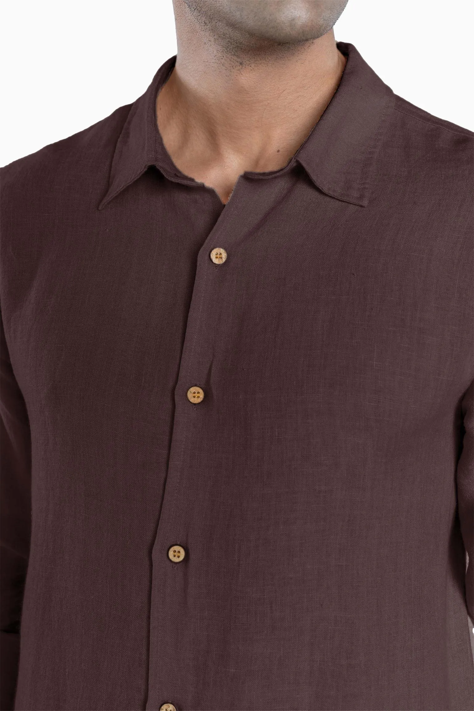 Linen Arlo Shirt-Oatmeal