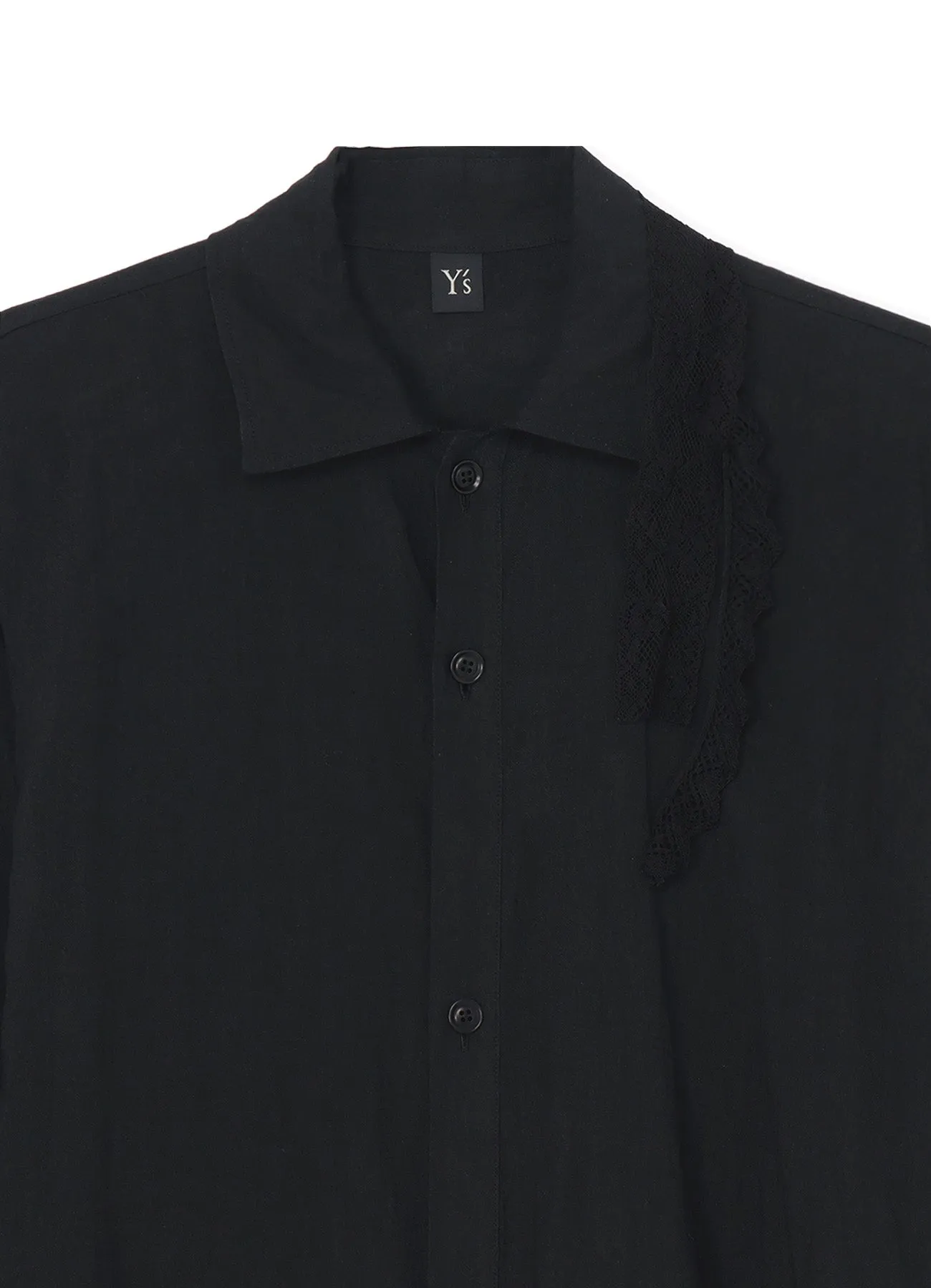 LINEN FRONT DRAPE SHIRTS DRESS