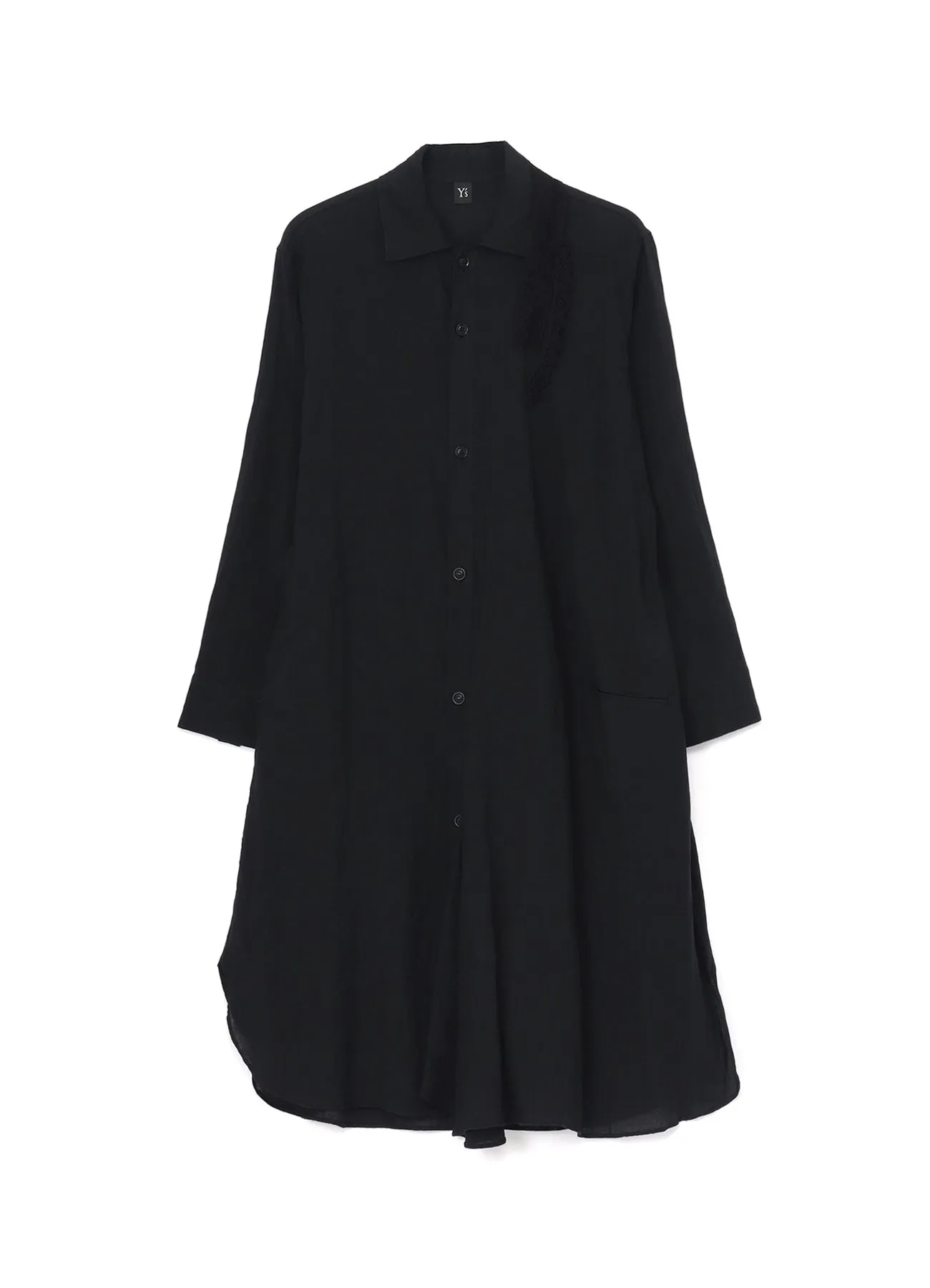 LINEN FRONT DRAPE SHIRTS DRESS