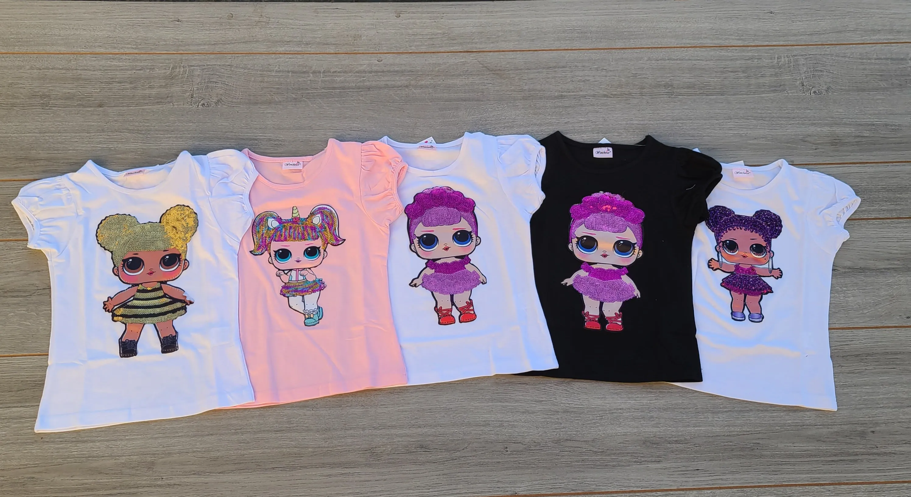 LOL DOLL SHIRTS Pink Dress Black