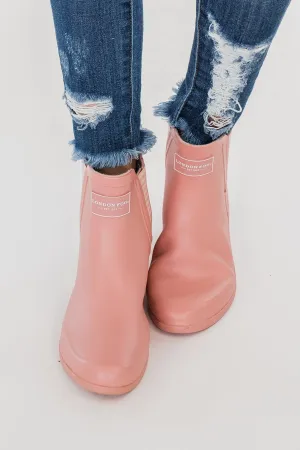 London Fog Piccadilly Rain Booties- Pale Pink