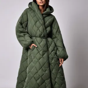 Long Puffer Coat – Quilted Design – Winter Luxe Comfort