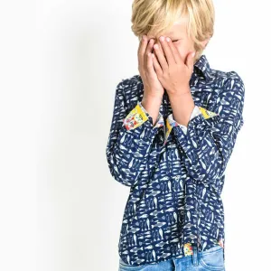 Long Sleeve Blue Fin Shirt