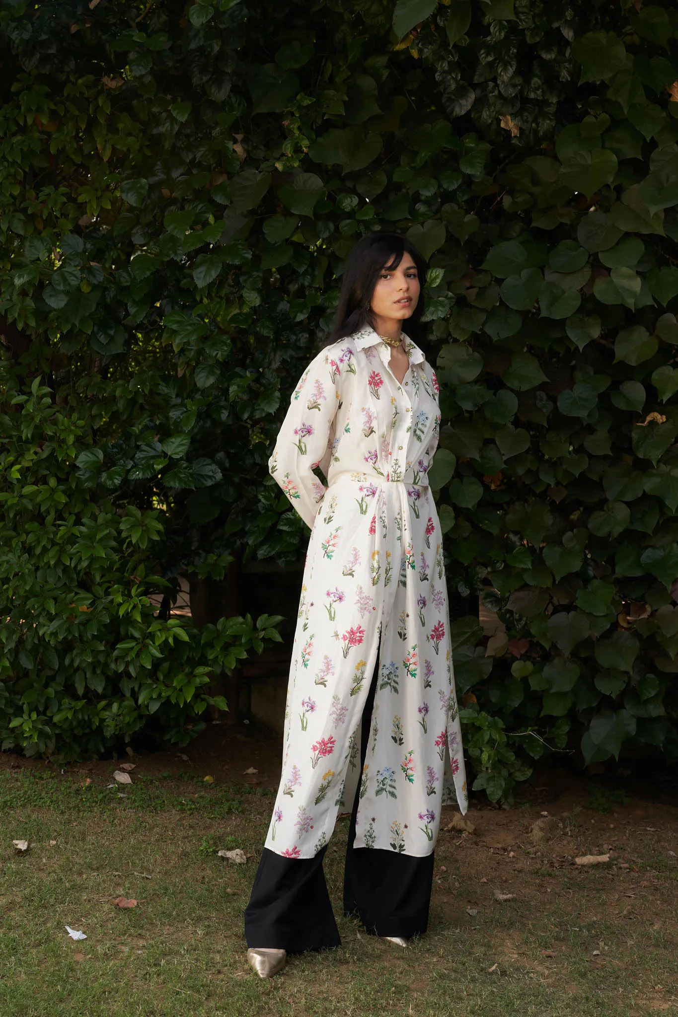 Love Sonnet Silk Shirt Dress