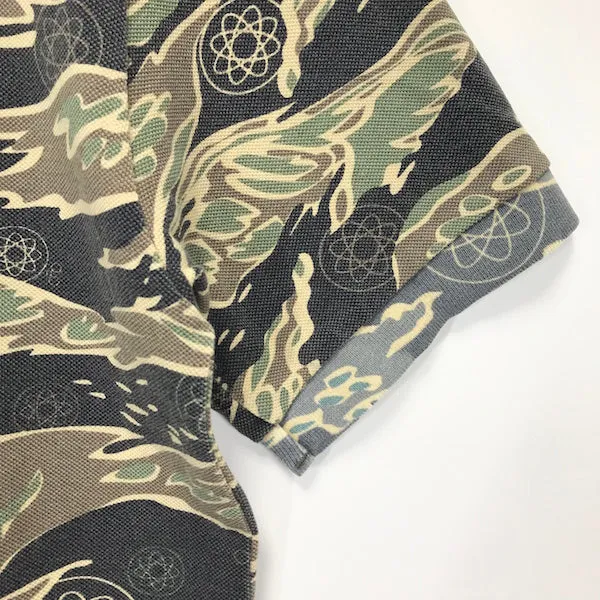 [M] Futura Laboratories Atom Tiger Camo Polo Shirt
