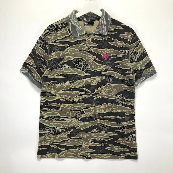 [M] Futura Laboratories Atom Tiger Camo Polo Shirt