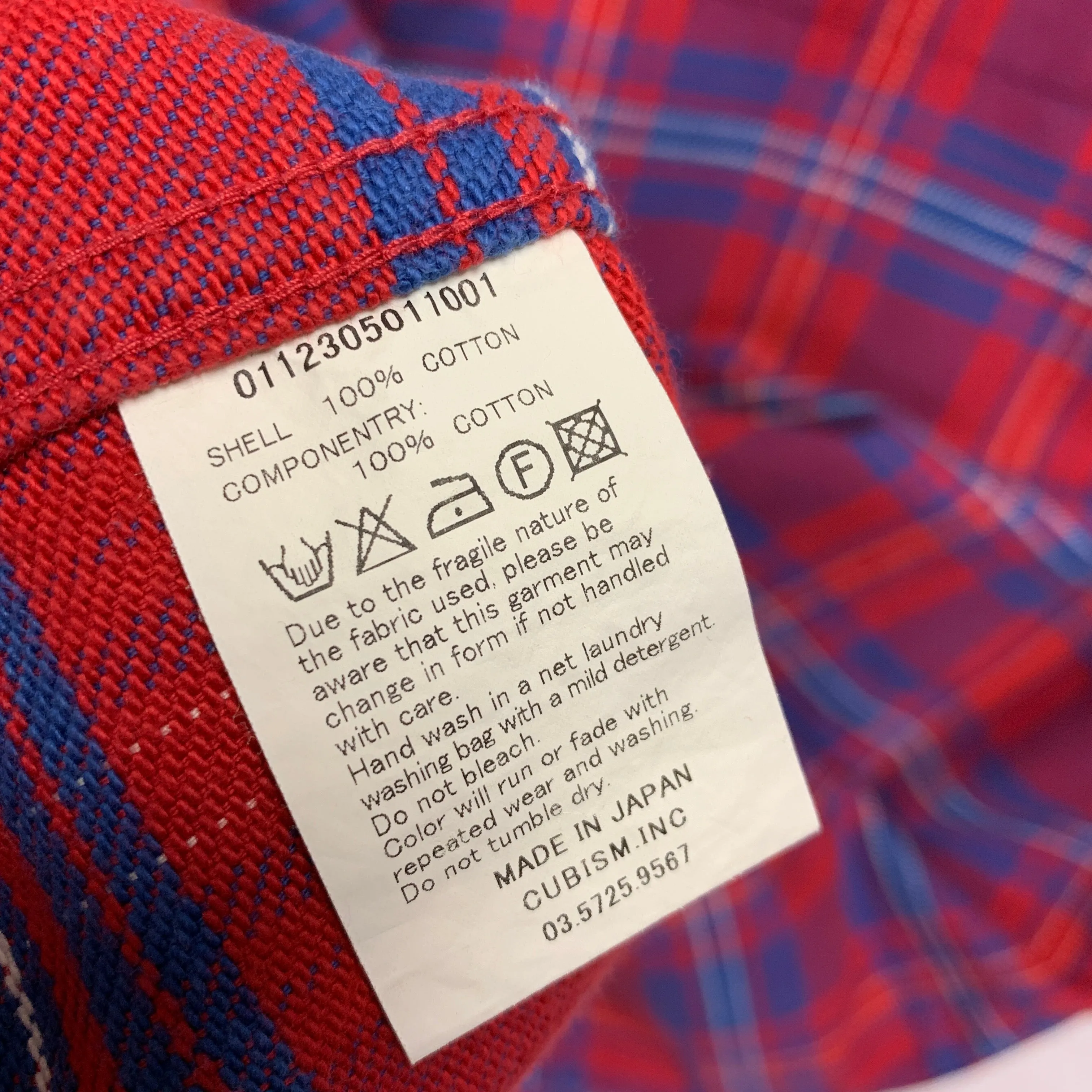 [M] VISVIM 12AW LHAMO SHIRT GIZA FLANNEL CHECK RED