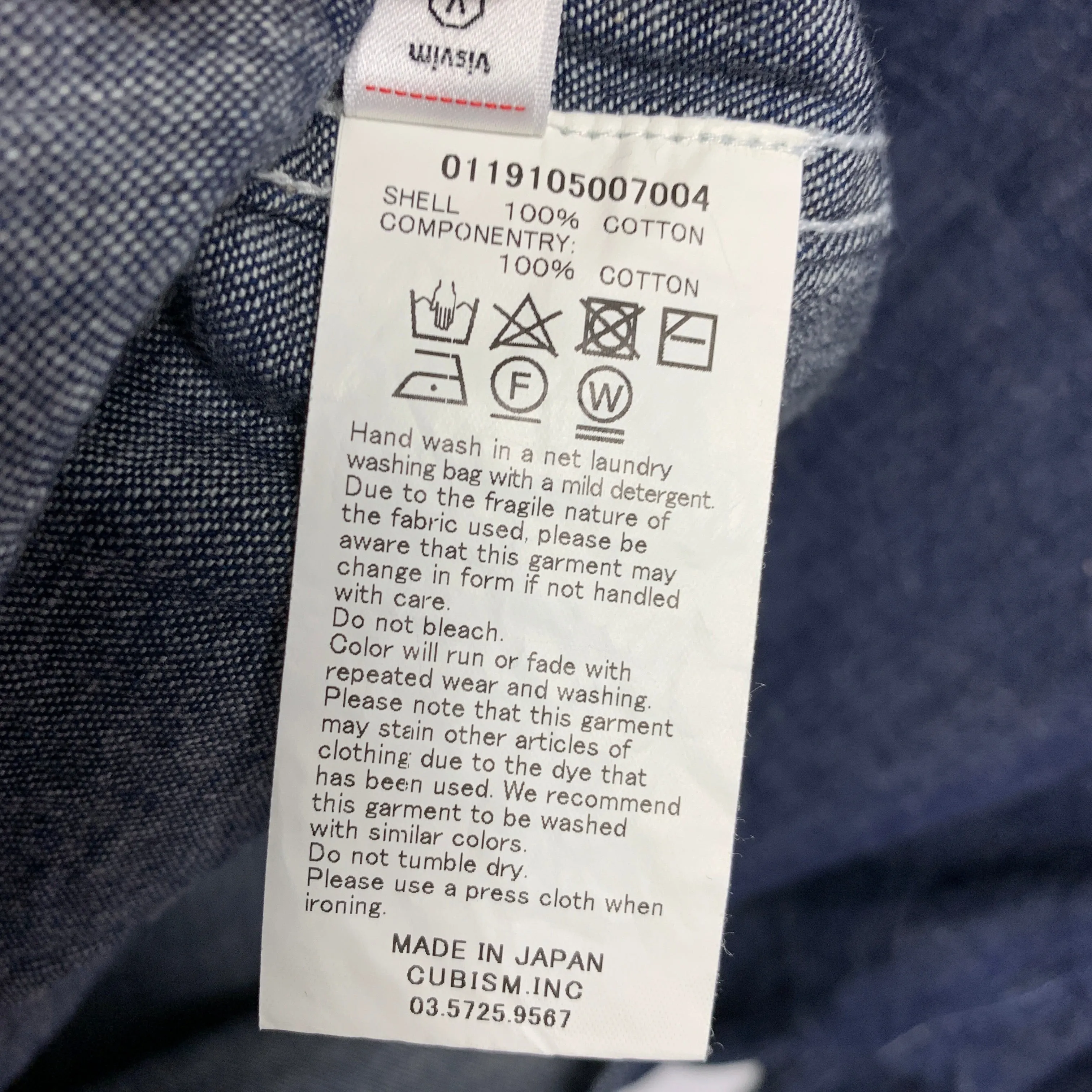 [M] VISVIM 19SS Social Sculpture Lhamo Shirt One Wash Denim Indigo