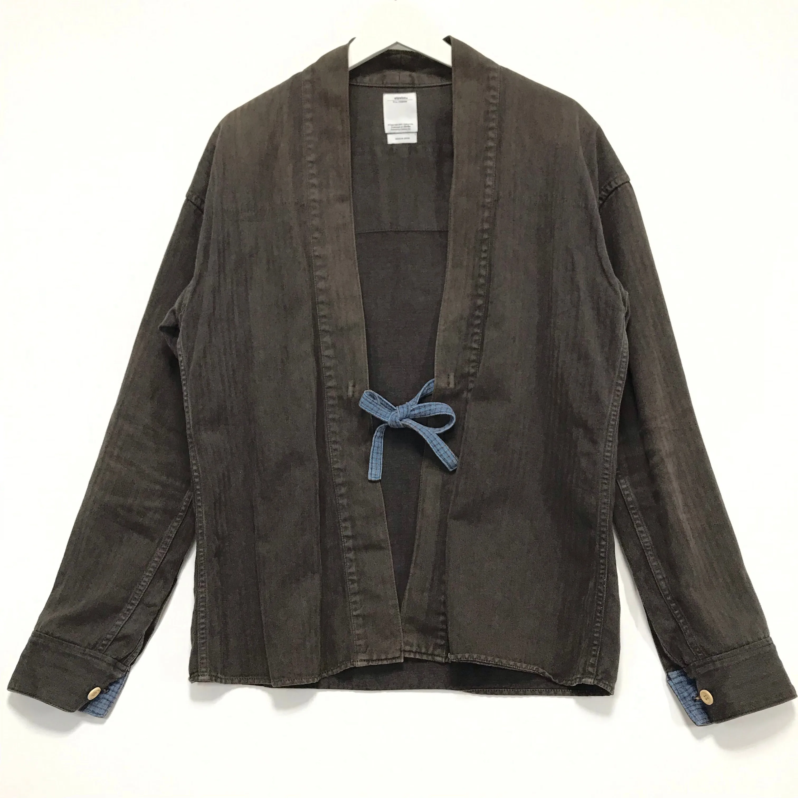 [M] Visvim SS15 Sendai Exclusive Lhamo Shirt Herringbone Cotton/Linen Brown