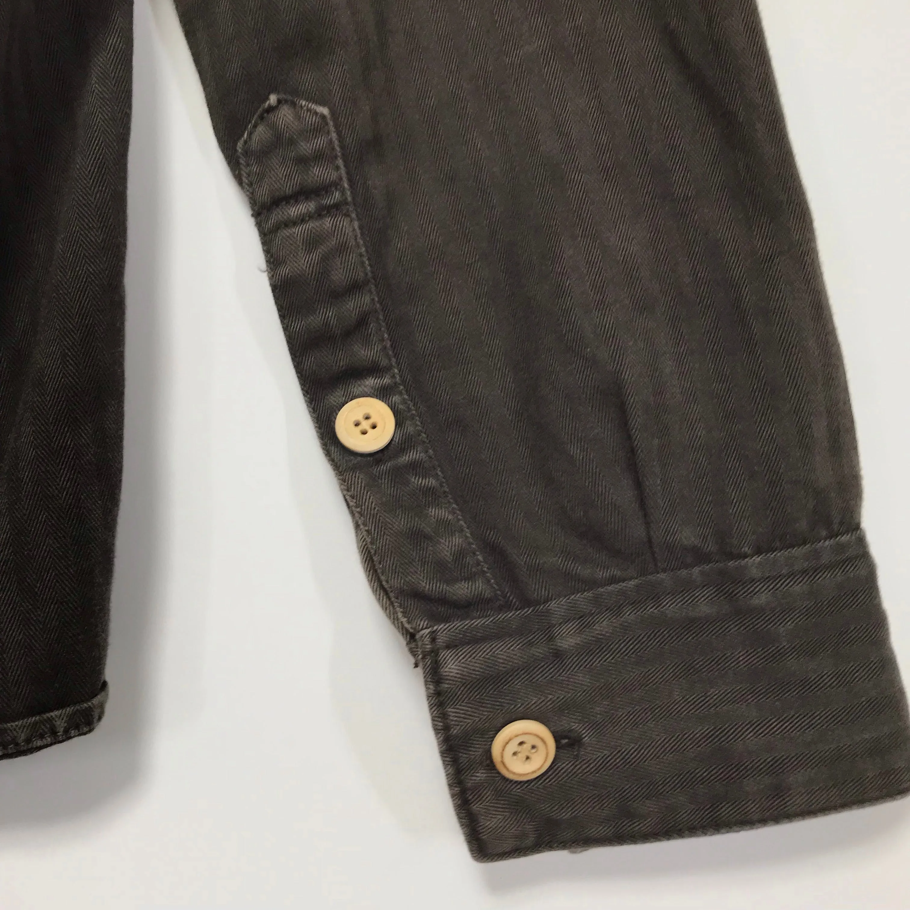 [M] Visvim SS15 Sendai Exclusive Lhamo Shirt Herringbone Cotton/Linen Brown