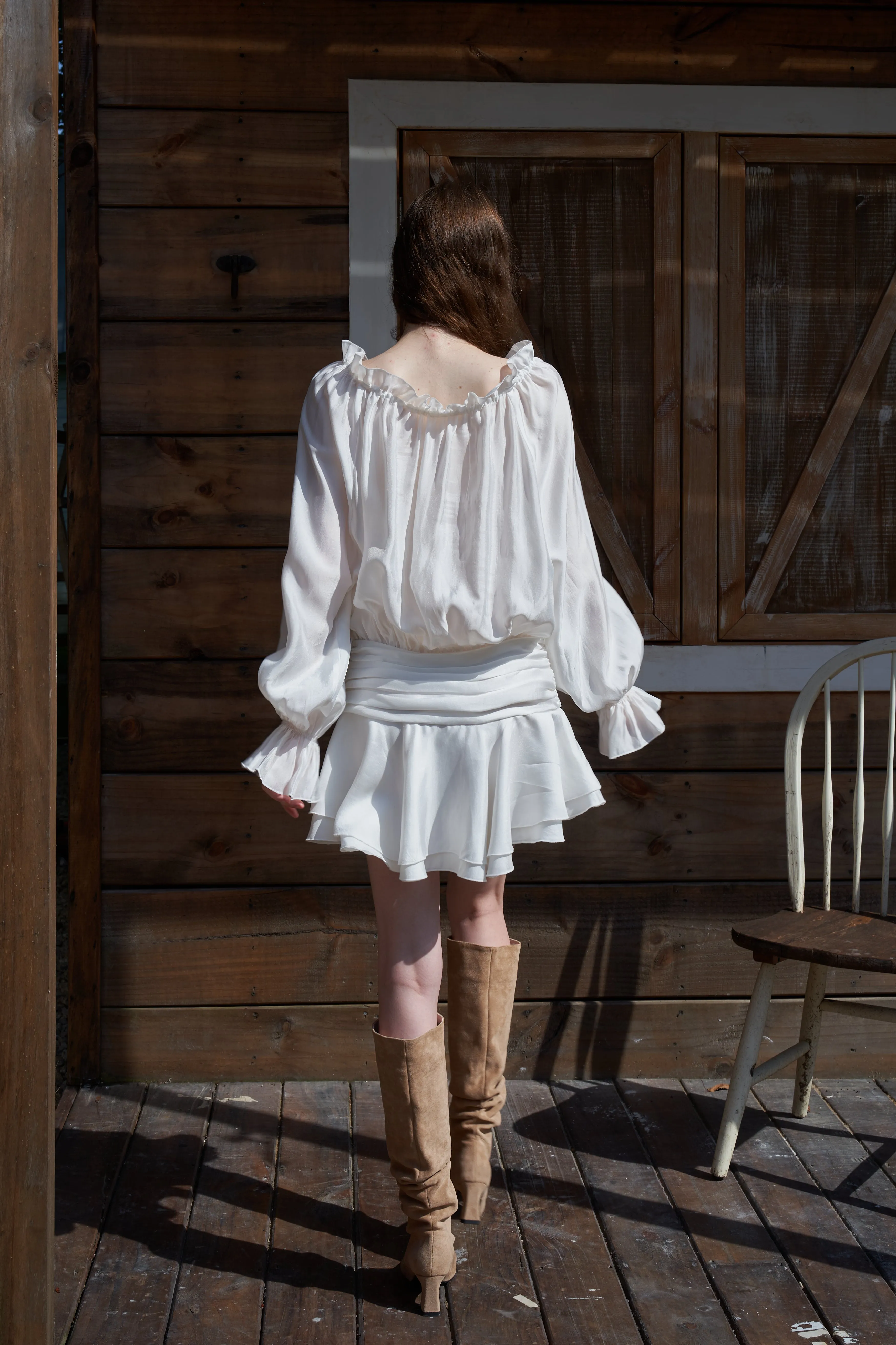 Mabel Suede Knee Boots - Camel