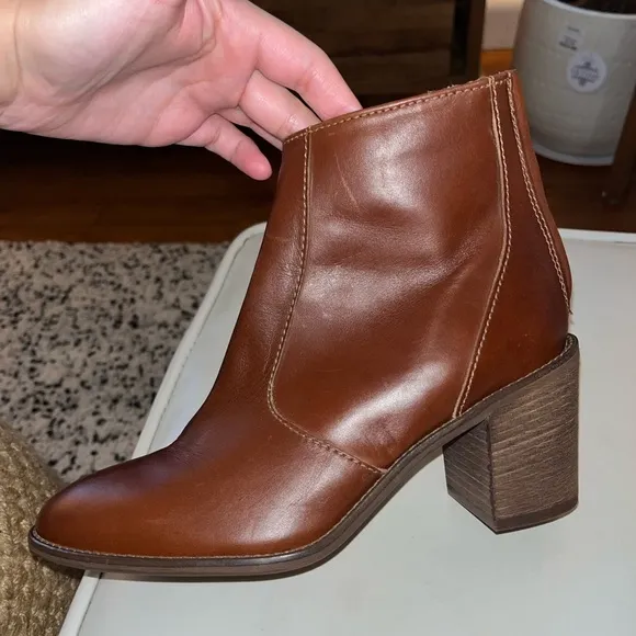 madewell ames leather boots in brown size 6.5
