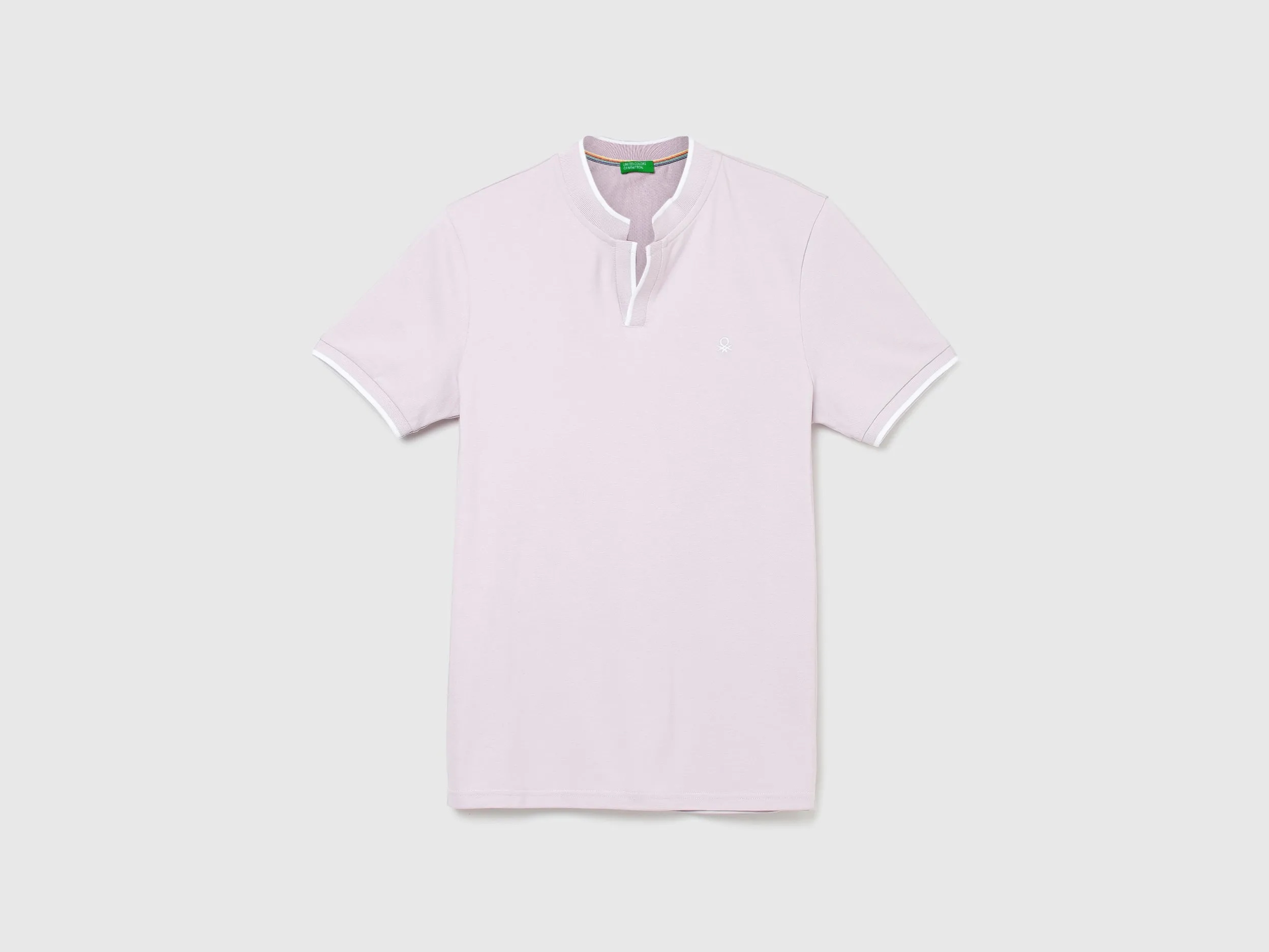 Men Solid Stand Collar T-Shirt