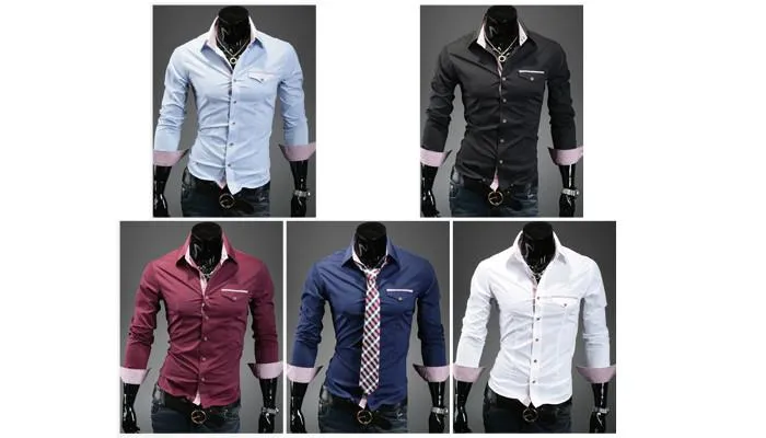 Men's 2 Tone Dress Shirt