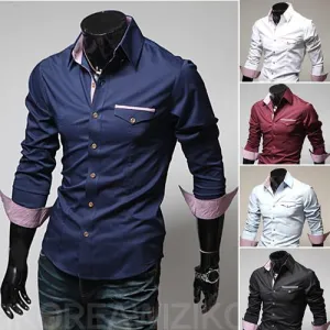 Men's 2 Tone Dress Shirt