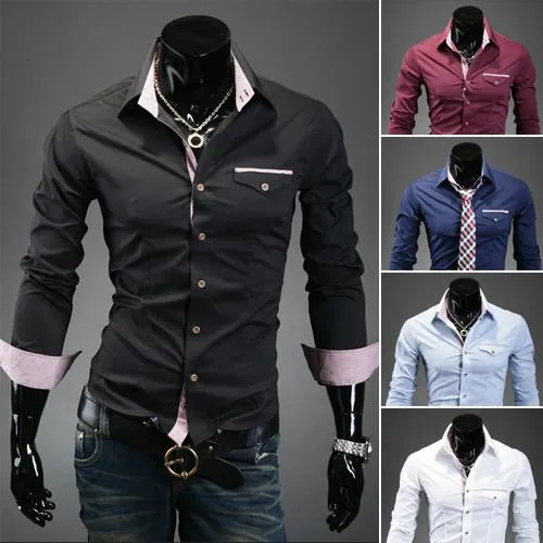 Men's 2 Tone Dress Shirt