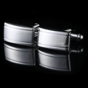 Men's Brushed Enamel French Swank Cufflinks