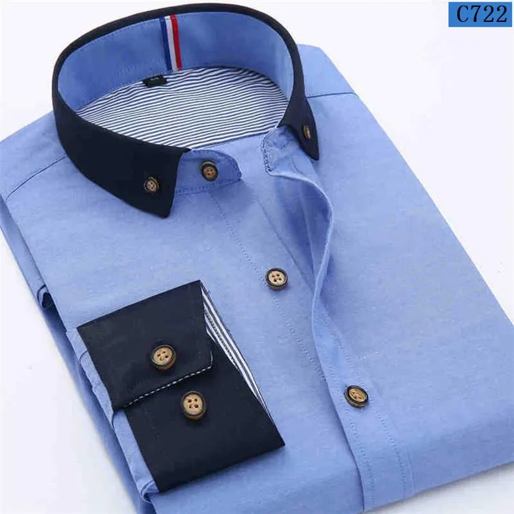 Men's Business Fashion Button Collar Dress Shirt