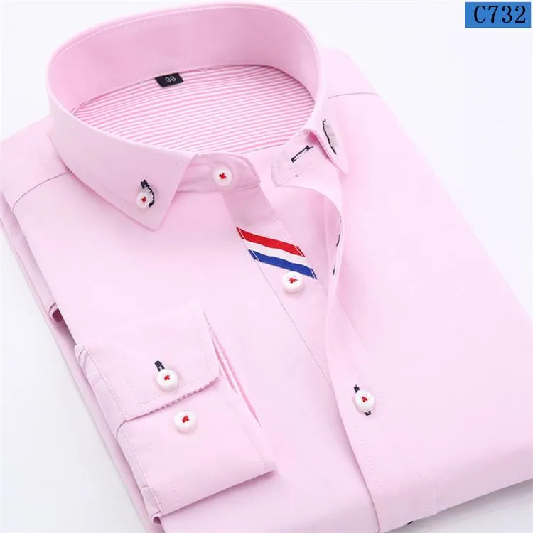 Men's Business Fashion Button Collar Dress Shirt