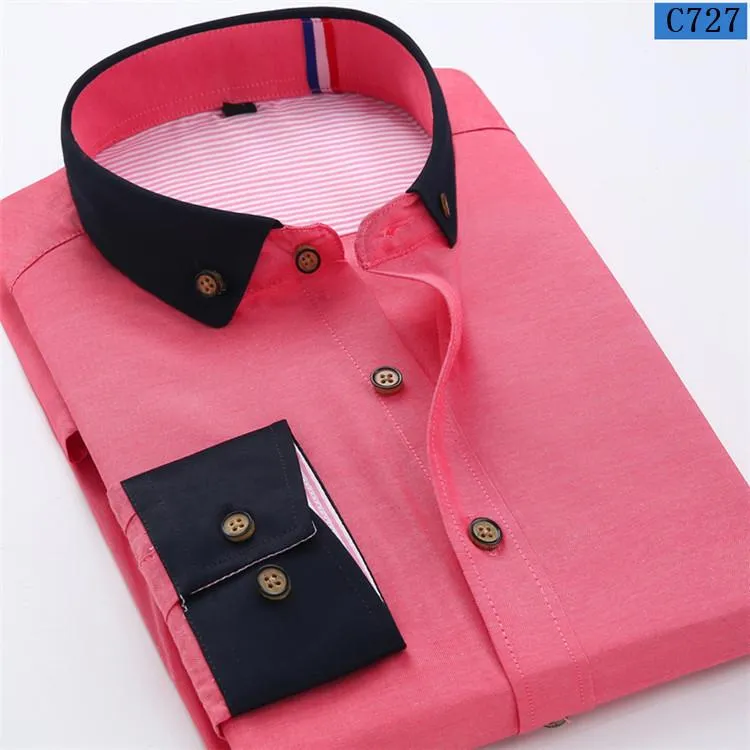 Men's Business Fashion Button Collar Dress Shirt