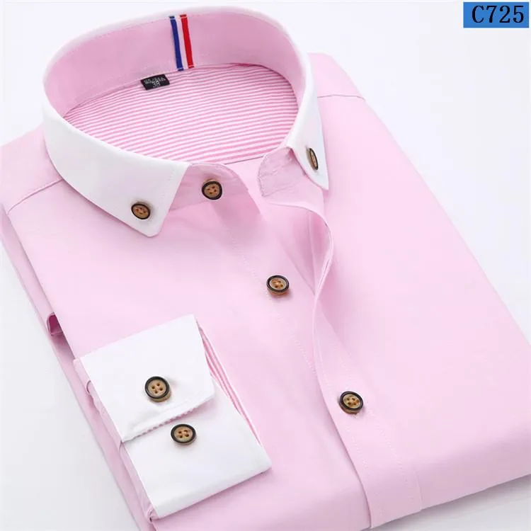 Men's Business Fashion Button Collar Dress Shirt