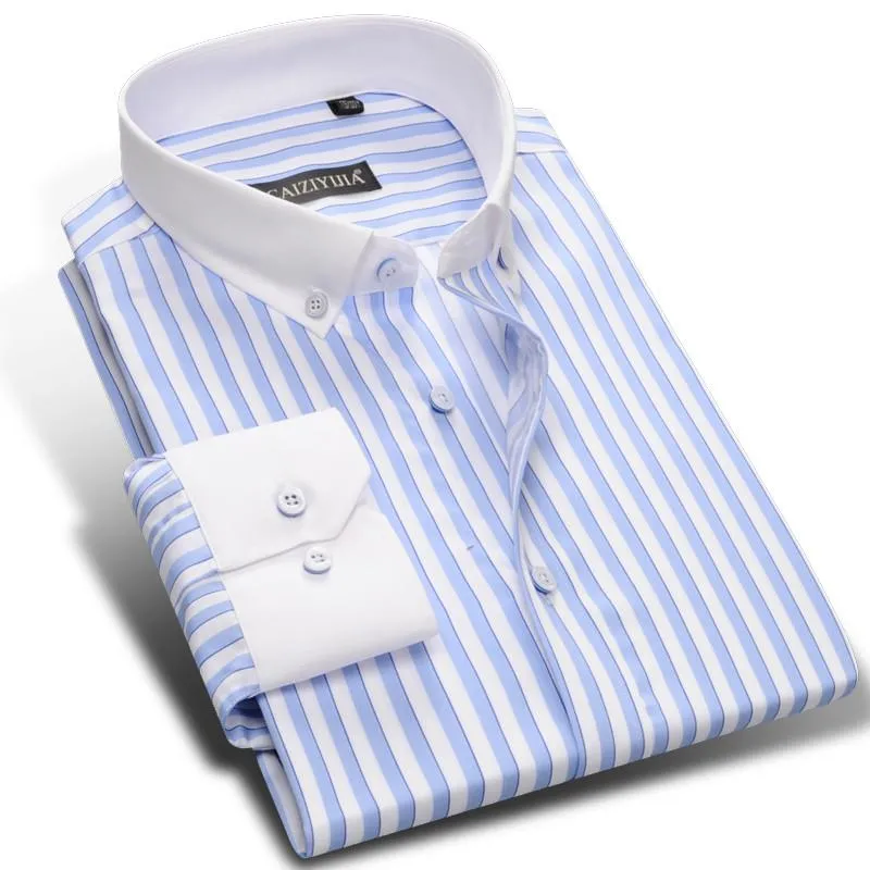 Men's Classic Striped Luxury Dress Shirt
