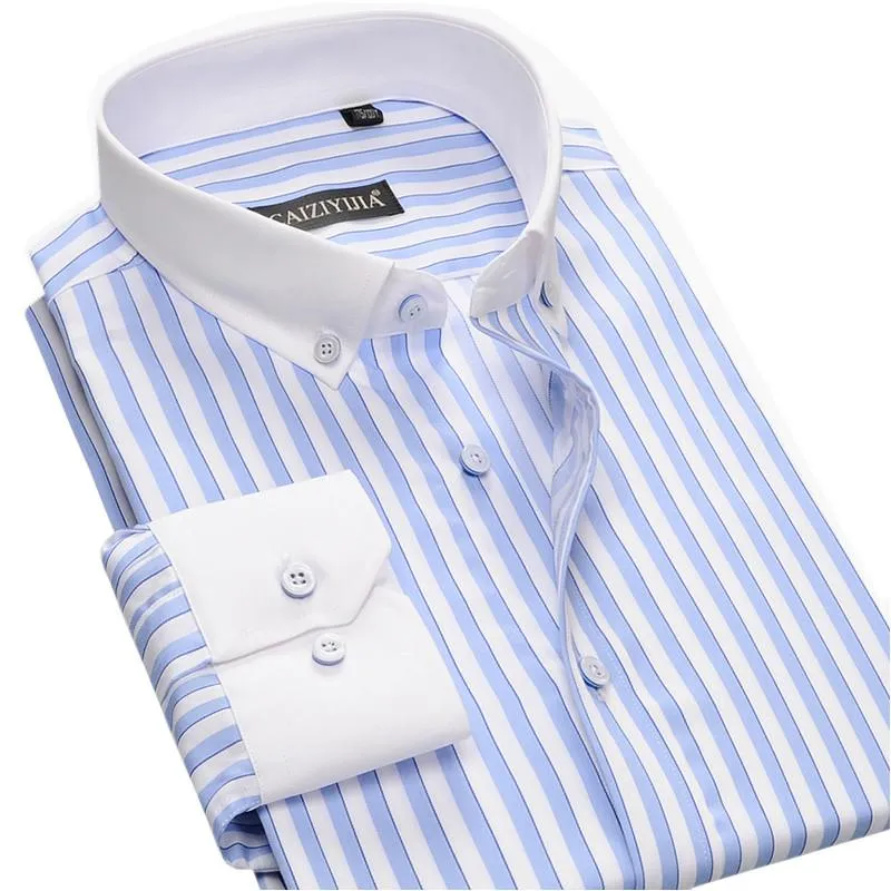 Men's Classic Striped Luxury Dress Shirt