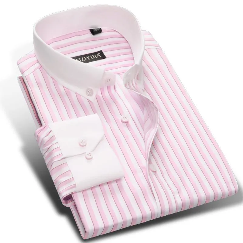 Men's Classic Striped Luxury Dress Shirt