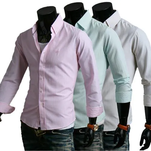 Men's Clean Stripe Dress Shirt