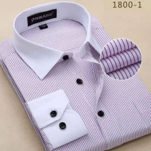 Men's Cotton Business Dress Shirt Up To 6XL